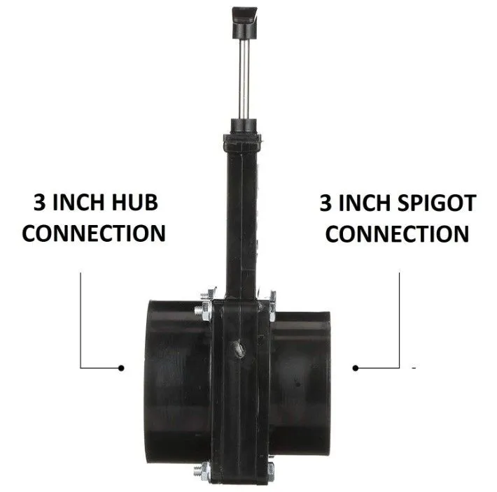 Waste Valve  3in Hub x 3in Spi